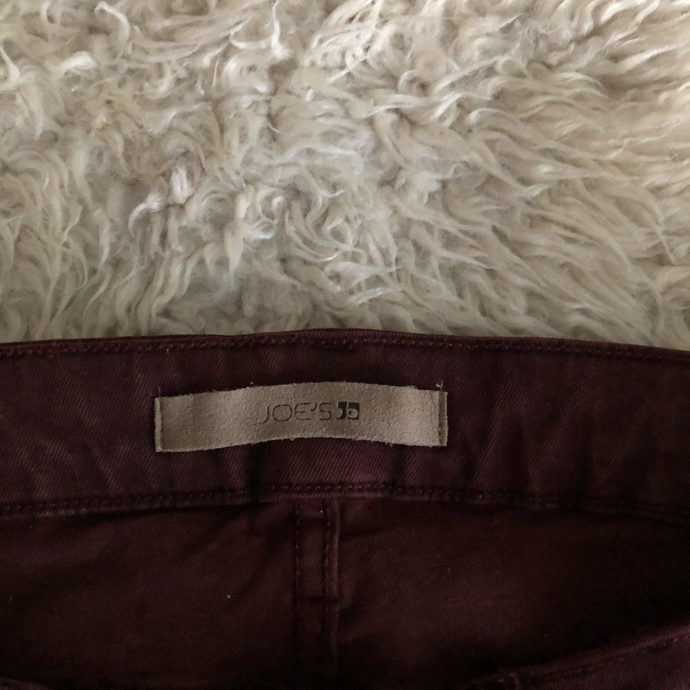 Joe’s Jeans Skinny Maroon Burgundy Jeans Size 27 - Picture 5 of 6